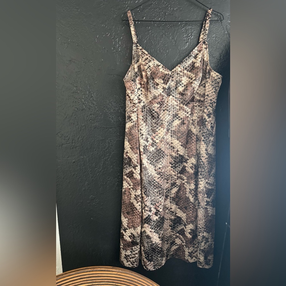 Torrid 2 snake skin print slip dress